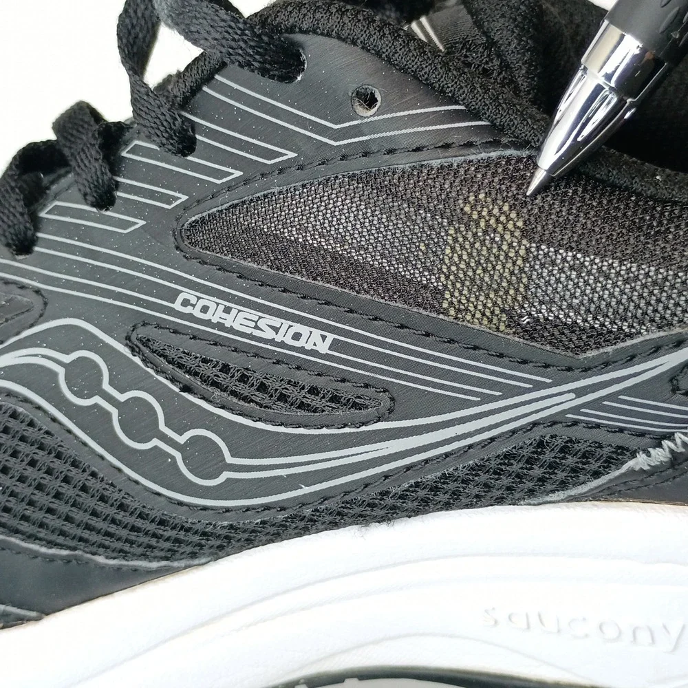 Saucony Cohesion 14 Running Shoes‎ Black Silver Mens Size 11  S20701-05